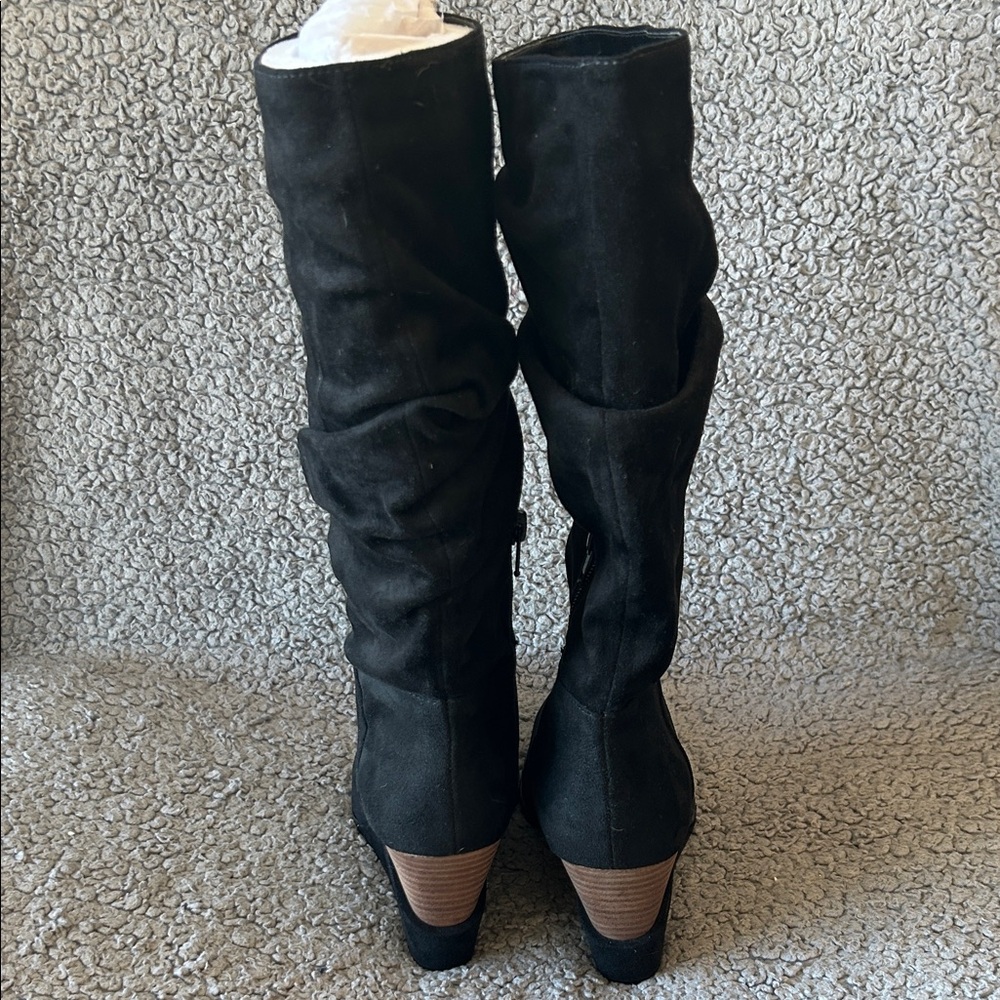 Jessica Simpson Black Wedge Boots - Picture 7 of 8